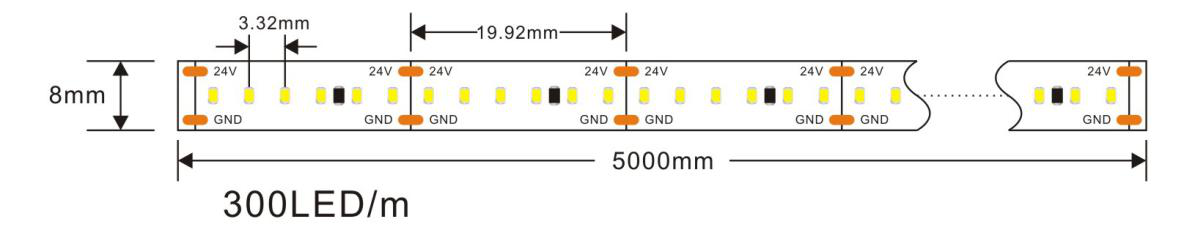 2110 smd led strip size